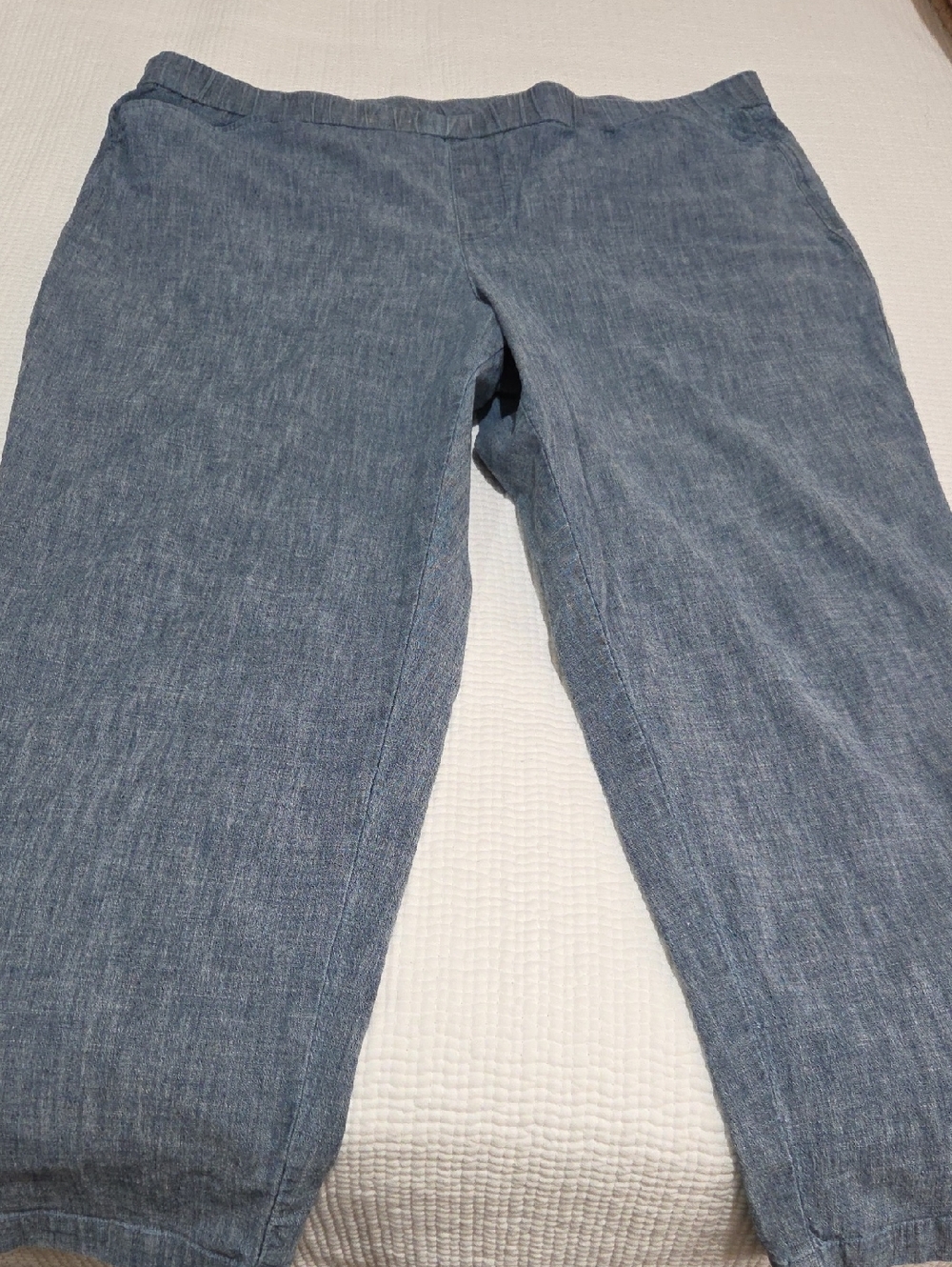 Lands' End Light Blue Denim Look Pants